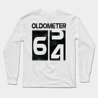 Oldometer Happy Birthday 64 Years Old Was Born In 1956 To Me You Papa Dad Mom Brother Son Husband Long Sleeve T-Shirt